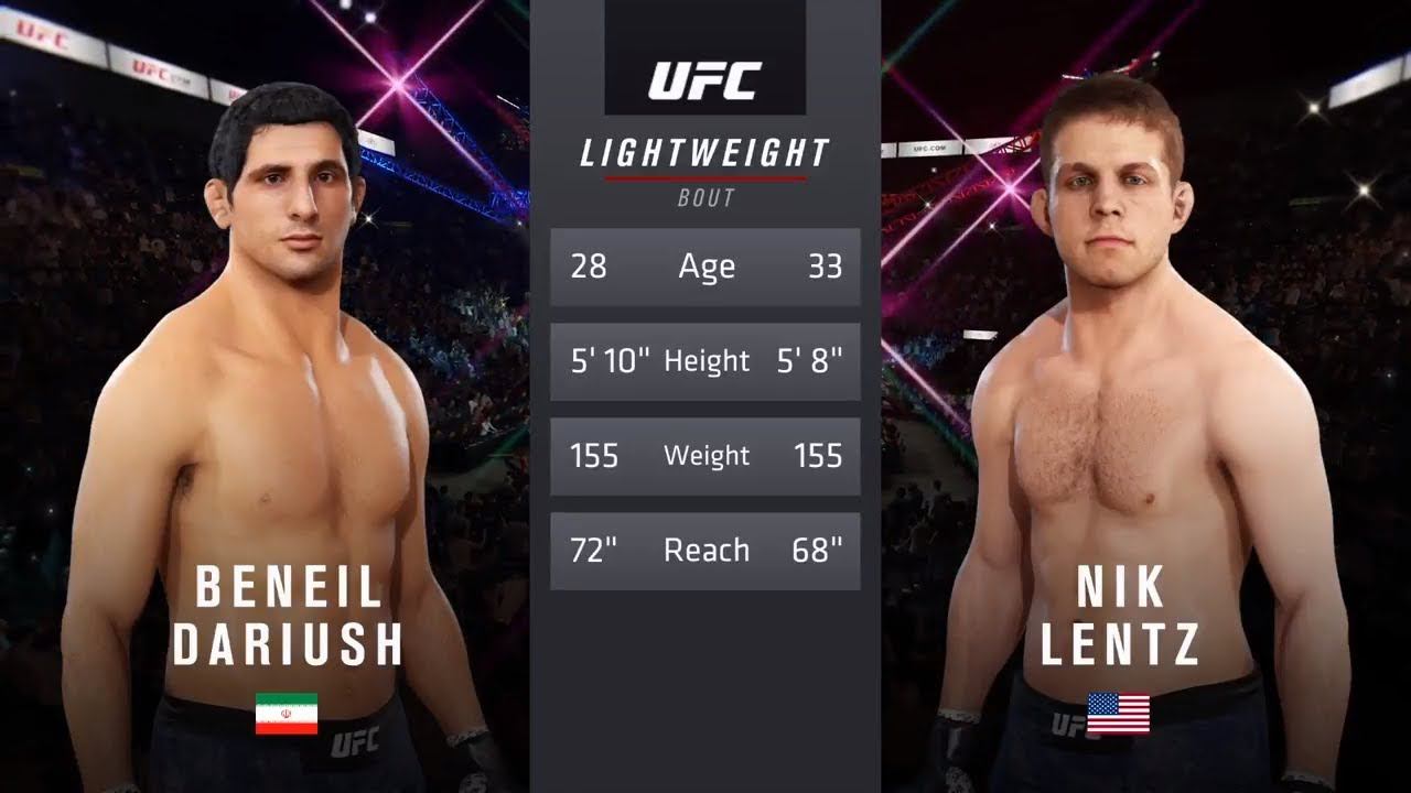 BENEIL DARIUSH vs. NIK LENTZ EA SPORTS UFC 3 CPU vs. CPU GAME PS4