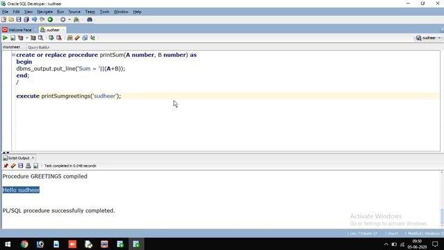 PL/SQL 11 - Procedures & Functions