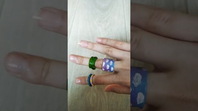 Мои кольца из полимерной глины. смотреть онлайн