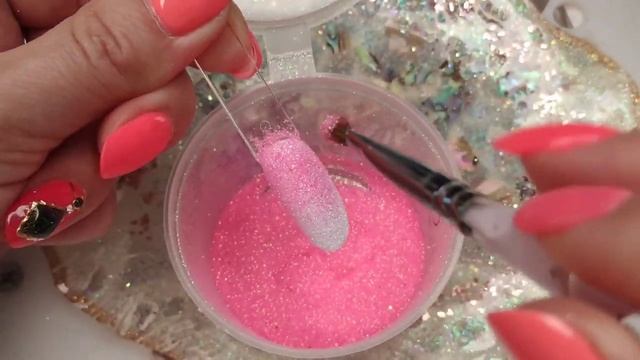 Градиент блестками. Дизайн ногтей. смотреть онлайн