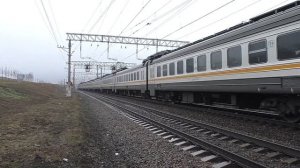 Электропоезд ЭД4М-0444 (ЦППК) скоростной приг. поезд "Фирменный экспресс" №7041 Рязань-1 - Москва.