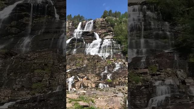 Норвегия, водопад Tvinnefossen (Tvindefossen, Voss)
