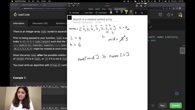 Leetcode 33. Search in Rotated Sorted Array (Python) - HINDI