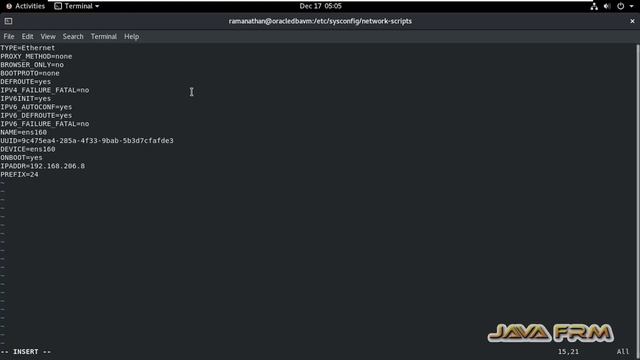 How to set static ip address manually in Oracle Linux 8