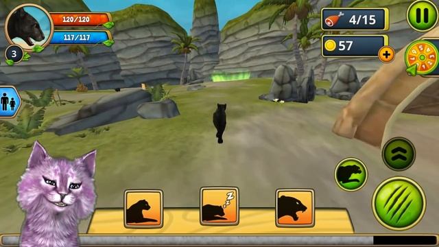 СИМУЛЯТОР дикой КОШКИ ПАНТЕРЫ #1 развлекательное видео говорящая КОШКА ЛАНА играет смотреть онлайн