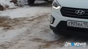 Фестиваль"Поглотители снега. Заезд единственной на фестивале Митсубиси Делика.