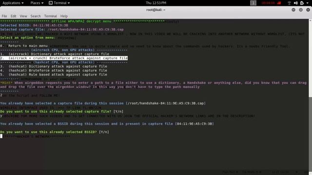Hacking || WIFI NETWORK || using || AIRGEDDON || PART (II) смотреть онлайн