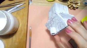 DIY: Новогодний домик из картона своими руками/ New year's house/ Домик "Зефирка" #новогодняяподелк