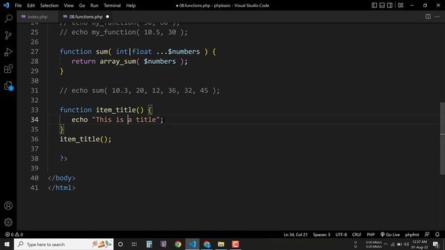 08. PHP Functions - How to Create Functions and Use Them | PHP Bangla Tutorial