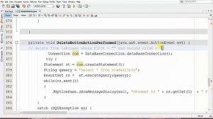 Delete Data From An Sqlite In Java Netbeans In ( Hindi | Urdu) part 14