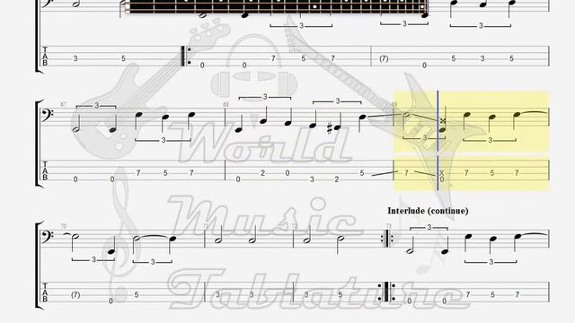 Dismember   Of Fire BASS GUITAR TAB смотреть онлайн