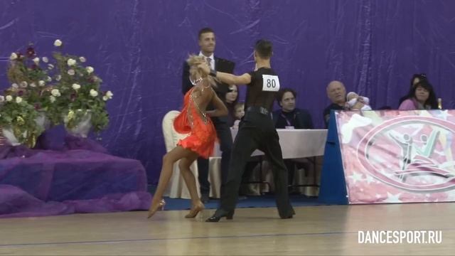 Николаев Кирилл - Макаренко Марина, Юниоры-2, F Samba