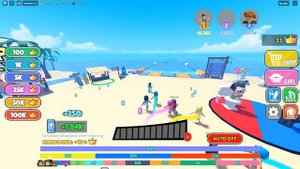 ?КТО ДАЛЬШЕ ПРОПЛЫВЁТ НА СЁРФЕ ЧЕЛЛЕНДЖ В РОБЛОКС? ШЕДИ И ЛЕСКА ROBLOX Surf Race!