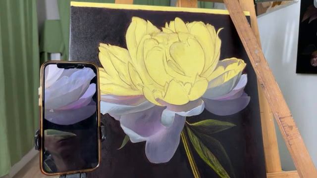 Курс живописи "Лунный пион". Урок 4 смотреть онлайн