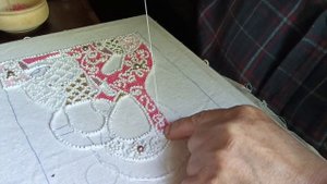 Вышиваю оклад для старинной иконы. Древнее рукоделие.