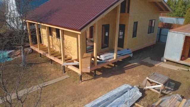Дом из СИП за неделю Устанавливаем окна в дом из СИП