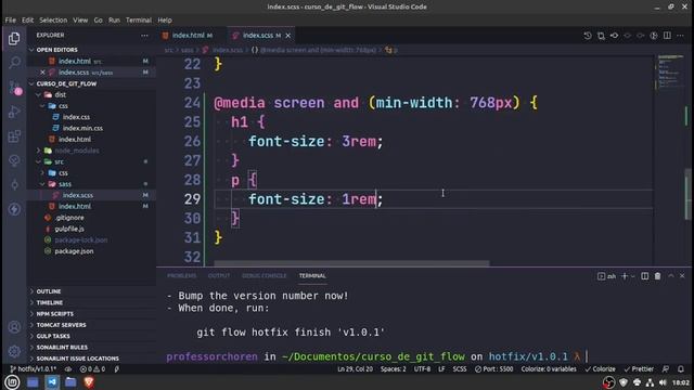 Git Flow - Criando um novo Hotfix смотреть онлайн