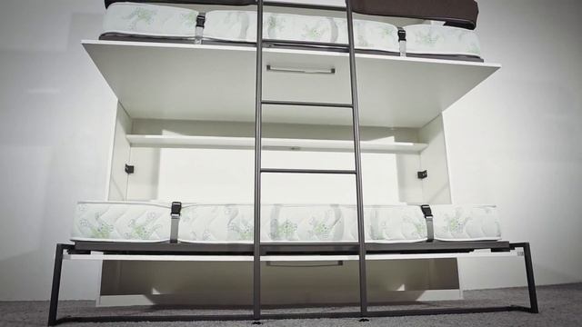 Двухъярусная кровать трансформер металлическая детская. мебель-трансформер.рф