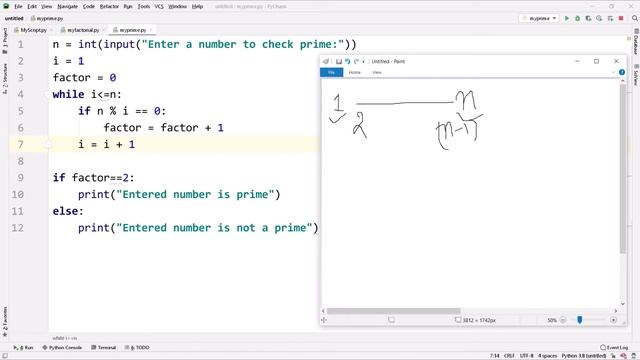 Check Prime Number or not in Python | Loop Code Practice | Python Tutorial in Hindi | #19