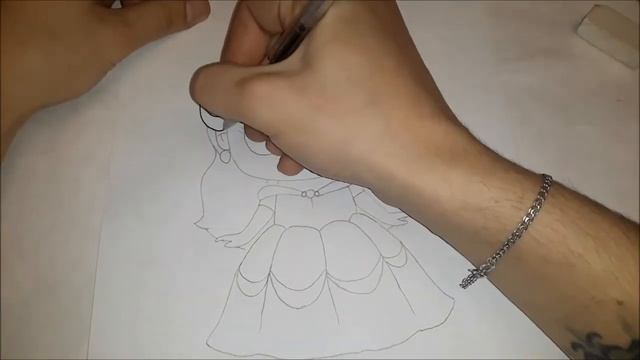 Как нарисовать принцессу в шикарном желтом платье? Лёгкие рисунки для детей смотреть онлайн