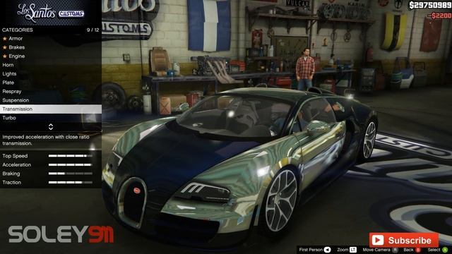 Bugatti Veyron Vitesse GTA V car mod tuning !! смотреть онлайн