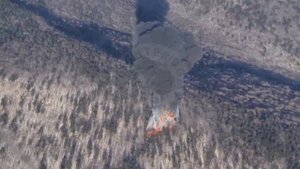 Крушение МиГ-31 во время учебно-тренировочного полёта на Дальнем востоке/Crash of a MiG-31