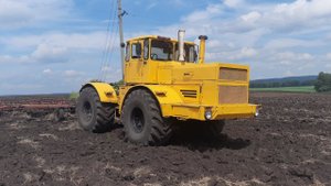 Трактор кировец К-700А культивация паров.