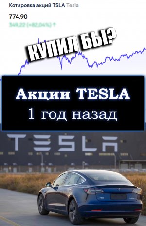 Сколько можно было заработать, купив акции Tesla 1 год назад