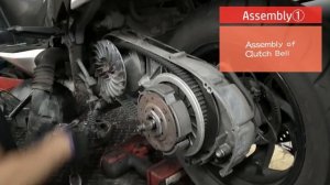 Replacing of Variator & Slider in Suzuki Burgman 400 (2018~) - Assembly and Disassembly - Dr.Pulley