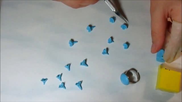 Незабудки из полимерной глины / Мастер класс смотреть онлайн