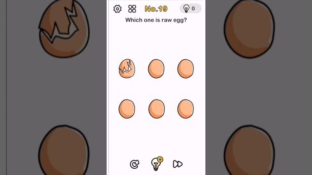 Brain Out Level 19 Puzzle - Which one is the raw egg Walkthrough Solutions