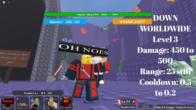 OH NOES tower review (Brick Defense) Roblox смотреть онлайн