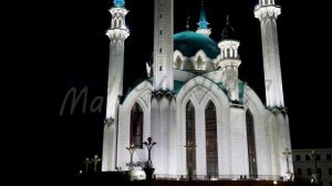 Kazan, Russia. Kul Sharif Mosque. On the territory of the Kazan Kremlin. Night