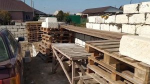 Гараж 10х6 Кладка стен из ракушняка своими руками