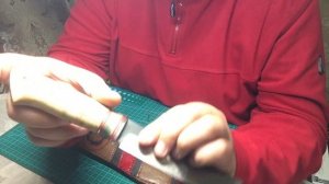 Обзор брутальных ножен для кованного ножа,рукоять сувель березы,вставка стабилизированный кап клена