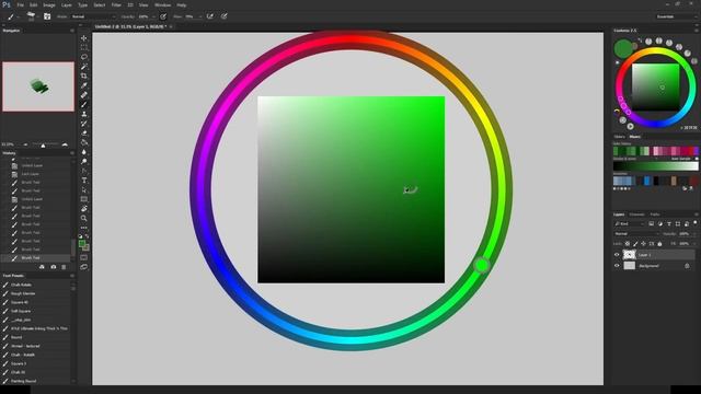 How to use Photoshop's pop up color wheel! смотреть онлайн