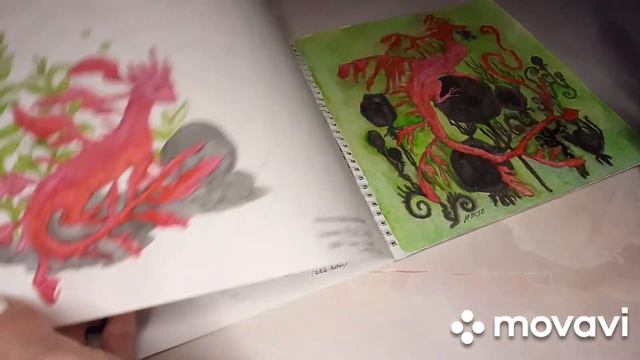 Законченная раскраска"When Dragons dream..." Anastasia Elly Koldareva/"Когда драконы мечтают..." смотреть онлайн