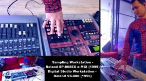 90s OldSchool Sampler | lofi hip-hop instrumental beat | Roland sp 808 ex & vs-880