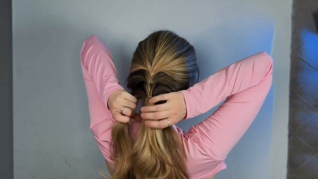 Объемная коса без плетения! Простая крепкая прическа на каждый день! Easy voluminous braid tutorial