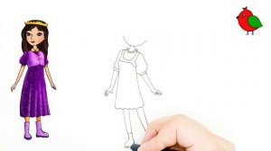 Как нарисовать царевну Варвару из мультика Царевны  / Раскраски малышам / Мультик раскраска