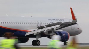 Посадка борт Аэрофлота А-320