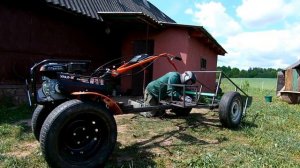 Как сделать прицеп к мотоблоку своими руками 2часть
