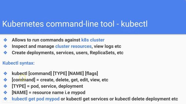 Kubernetes command-line tool - kubectl
