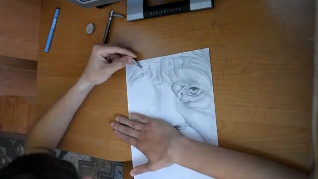 Рисунок старого человека (drawing of an old man) смотреть онлайн