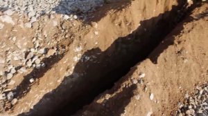 Работа траншеекопателя (бара) на базе экскаватора JCB