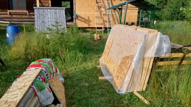 Каркасная пристройка своими руками.Часть 1. Пристройка из ОСБ панелей.Наружная отделка. смотреть онлайн