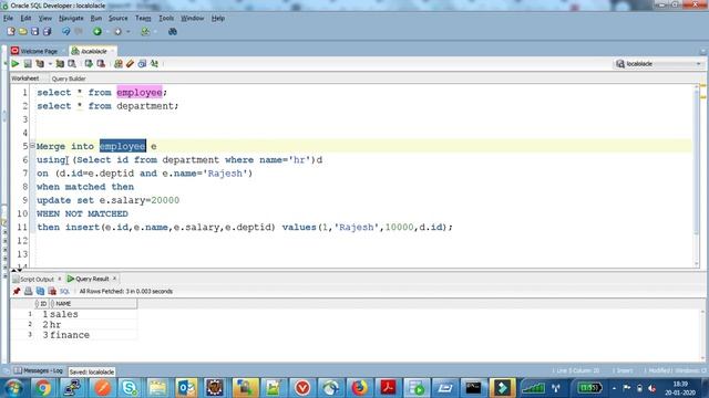 Merge Query example | Insert or update using Merge смотреть онлайн