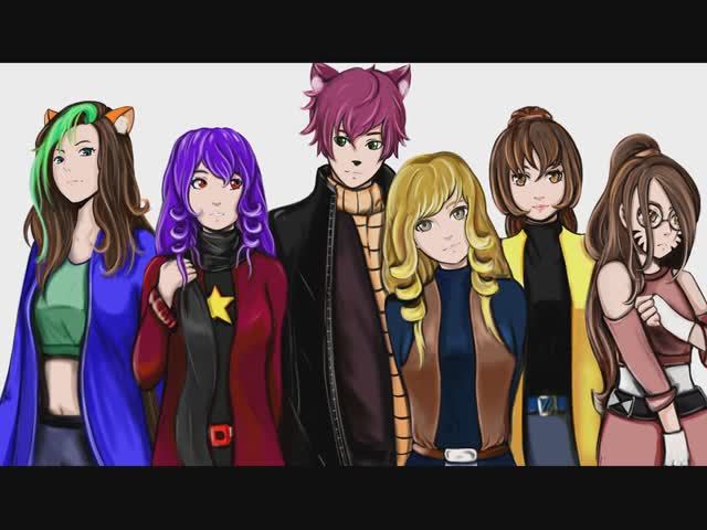 gacha life character \\ art girls and boy \\ рисунок в крите - гача лайф перерисовка