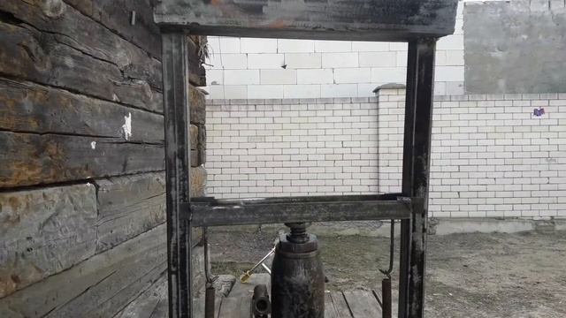 самодельный пресс из гидравлического домкрата. смотреть онлайн