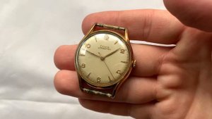 Видеообзор на винтажные позолоченные швейцарские часы Doxa Antimagnetique 1950-х годов